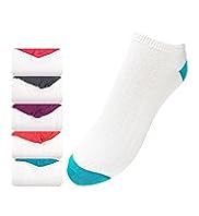 5 Pairs of Cotton Rich Trainer Liner Socks