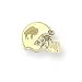 14K Buffalo Bills Plain Logo Helmet Post Earrings
