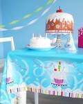 Glitterville Cupcake Birthday Party Tablecloth, Plastic, 54 Inches X 72 Inches