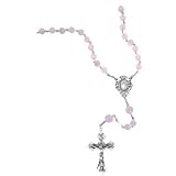 Rose Quartz and Sterling Silver Rosary ~ The Men's Jewelry Store