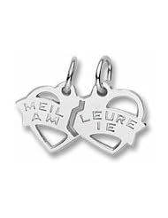 Rembrandt Charms, Meilleure Amie / Best Friends Charm in Solid Sterling Silver or Gold, Engravable