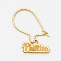 14K Philadelphia Phillies Phillies Wire Earrings