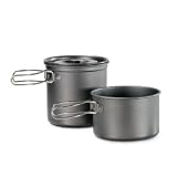 Buy Brunton Hard Anodized Aluminum Cookset 2 Pots & Lid Camp Cookware