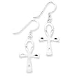 Earrings - Sterling Silver Egyptian Cross Earrings