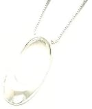 Necklace and Pendant Set - Sterling Silver Oval Pendant with 16 Chain Necklace