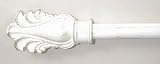 Review India House Brass, Inc  / CURTAIN ROD 28INCH TO 48INCH FEATHER WHITE/GOLD