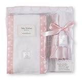 SwaddleDesigns Swaddle Designs Pastel Pink Swaddling Blanket,Baby Lovie, and Two Burping Clothes Gift Set