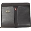 Avenues In Leather Wenger Vinyl Zip-Folio, Black