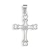 Cross Floral Crucifix Pendant with Hearts,Stainless Steel