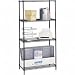 Safco 5276BL Black Commercial Wire Shelving, 36 by 18-Inch