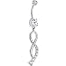 Crystalline Gemstone Twist Dangle Belly Ring