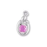 Mother and Child Synthetic Pink Tourmaline Charm