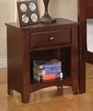 Parker Nightstand in Rich Cappuccino Finish by Coaster Furniture