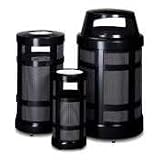 Trash Container, Hinged Top, Leakproof, 38 Gal., 24x43 Black URIA38BKPL