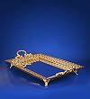 24k Gold Plated Mirror Tray 14"- Gold Plated Serving Tray with Mirror Interior