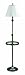 House Of Troy CL202-AS Club Collection Portable Floor Lamp with Glass Table, Antique Sliver with White Softback Shade