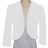 White Minky Plush Fur Bolero 7/8T