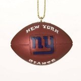 New York Giants 1.75" Resin Football Christmas Ornament - NFL Football