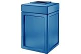 38 Gallon Square Waste Receptacle - Blue