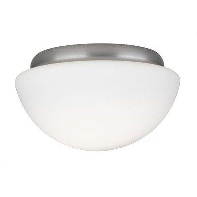  Forecast F6062-E1 Presto - Two Light Flush Mount, Satin Nickel and White optional collar Finish - Etched White Opal. Glass - (Electronic Ballast 120V) 