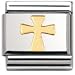 Nomination Composable Classic RELIGION Edelstahl und 18K-Gold (Kreuz) 030105