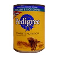 Pedigree Can Dog Food Ground Chicken & Rice 13.2oz Case(24)
