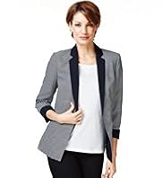Notch Lapel Narrow Striped Tailored Jacket