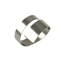 2 Serviettenringe � 5 cm silber "Loop" aus Edelstahl.