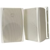 HiFi Works 30019 HFW5 Indoor/Outdoor Speakers, White (Pair)