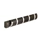 Wall Hook - Flip Up Nickel Hooks - Espresso (Espresso) (1"H x 20"W x 2 3/4"D)