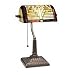 Lite Source C4873 Dark Bronze Benson 1 Light Desk / Table Lamp with Geometry Tiffany Shade from the