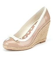 Front Bow Espadrille Wedge Shoes