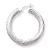 14k White Gold Polished 5mm Twisted Hoop Earrings