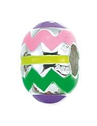Genuine Zable (TM) Product. 925 Sterling Silver Easter Egg Charm. 100% Satisfaction Guaranteed.