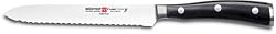 Wusthof Classic Ikon 5-Inch Serrated Sausage Knife, Black