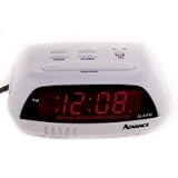 Advance Clock 3137AT 0.6 LED White Alarm Clock by Clocks
