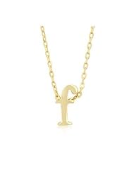 Golden Initial F Pendant Necklace