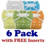 Thirsties Duo Diaper 6 Pack Gender Neutral Colors Size 1