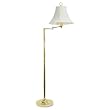 Brass Swing Arm Incandescent Floor Lamp, 58" High