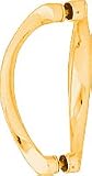 CRL 6 Gold Plate Back-to-Back Sculptured Solid Pull Handle