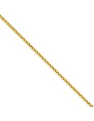 14k Gold 1.9mm Round Wheat Chain 10 Inches