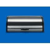 Roll Top Bread Box - Finger Print Proof (Matte Steel) (6.75H x 17.5W x 10.25D)