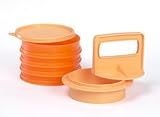 Tupperware Hamburger Press and Freezer Set Chili Red by Tupperware