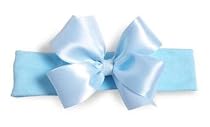 ~ Blooming Bows Satin Newborn Headband Black