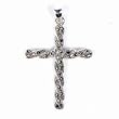 STERLING SILVER MARCASITE PENDANT - 48mm Cross