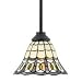 Quoizel Bethany 7-Inch Rod Hung Piccolo Pendant with 144 Pieces of Tiffany Glass, Vintage Bronze Finish #TFBE1509VB