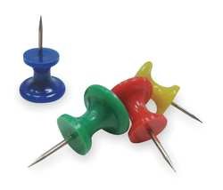 Industrial Grade 2WFW7 Pushpin, 3/8 Point, Asrt, PK100