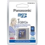 Panasonic RP-SM01GBU1K 1GB Micro SD Memory Card with MicroSD-SD adapter