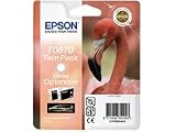 Epson Original T0870 UltraChrome Hi-Gloss2 Gloss Optimizer Ink Cartridge(Twin Pack)