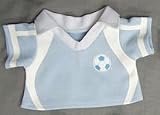 Light Blue & White Soccer Jersey fits Webkinz, Shining Star & 8-10 Make Your Own Stuffed Animals